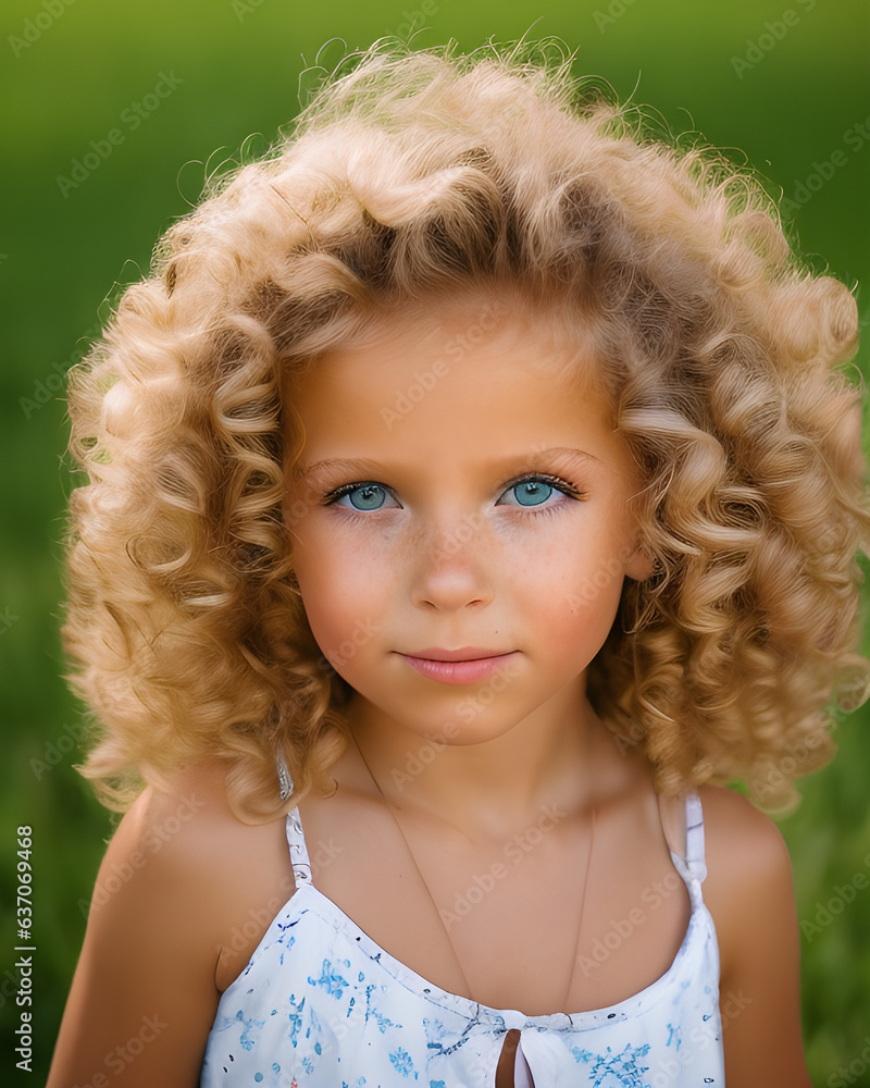 girl with curly hair girl with curly hair