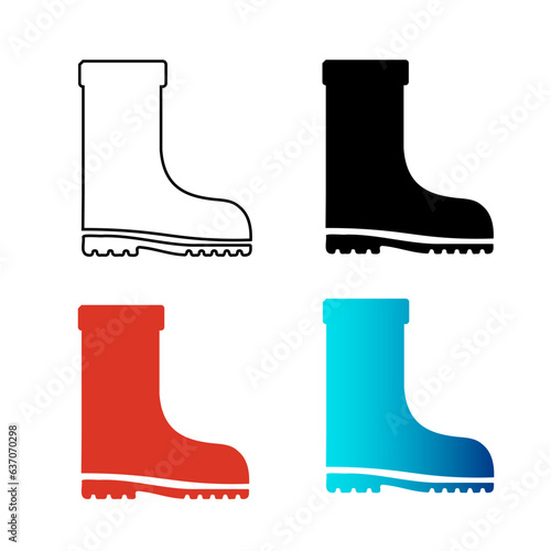 Abstract Gumboot Silhouette Illustration