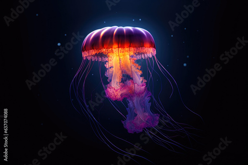 Beautiful Sea Creature: Isolated Jellyfish