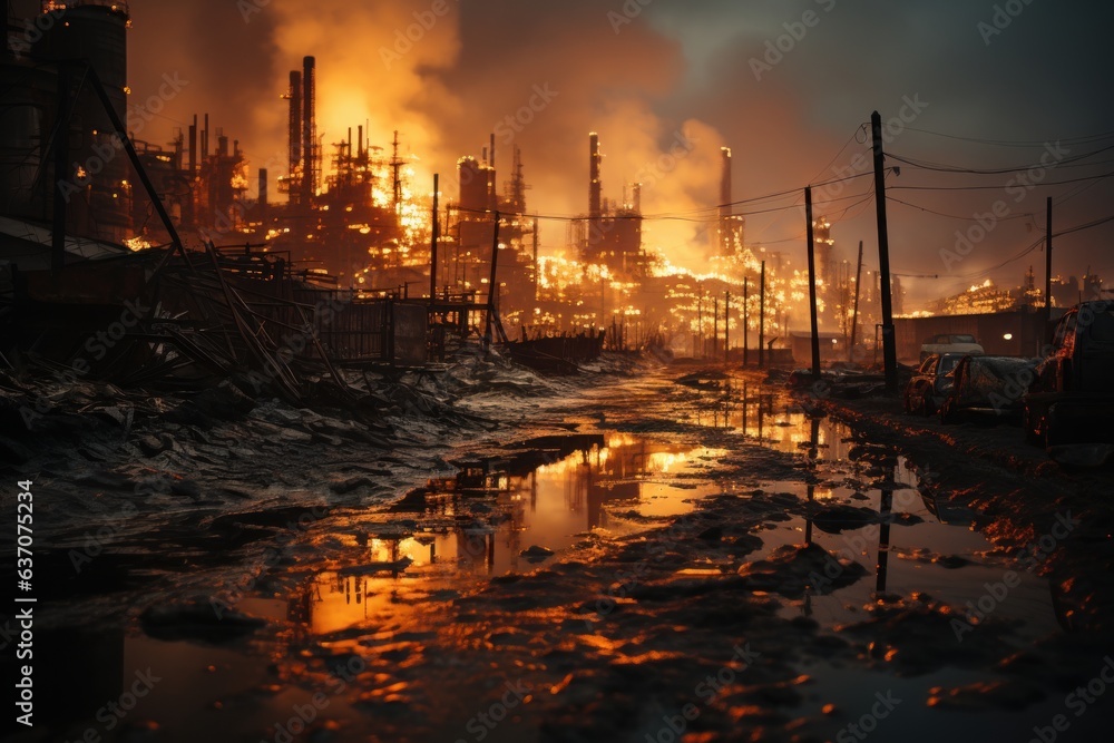 nuclear evacuation towers on fire in a nuclear attack nuclear evacuation towers on fire in a nuclear attack