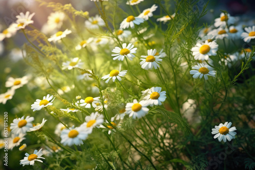 Chamomile Flowers Enhancing Natural Serenity