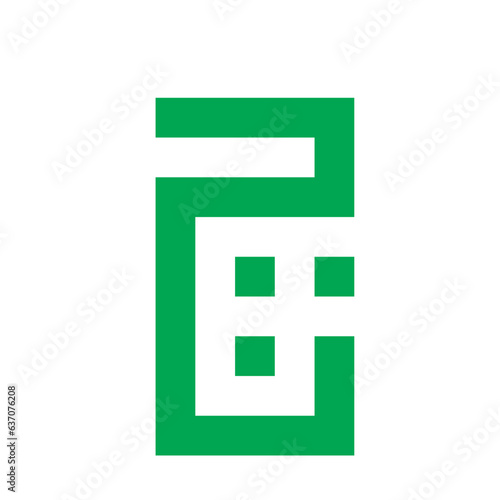 Kufi font calligraphy element