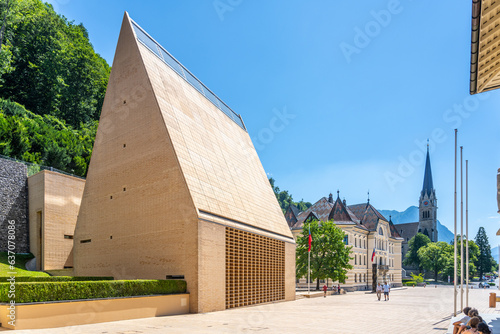 The Landtag of the Principality of Liechtenstein - building of Parliament in Vaduz, Liechtenstein photo