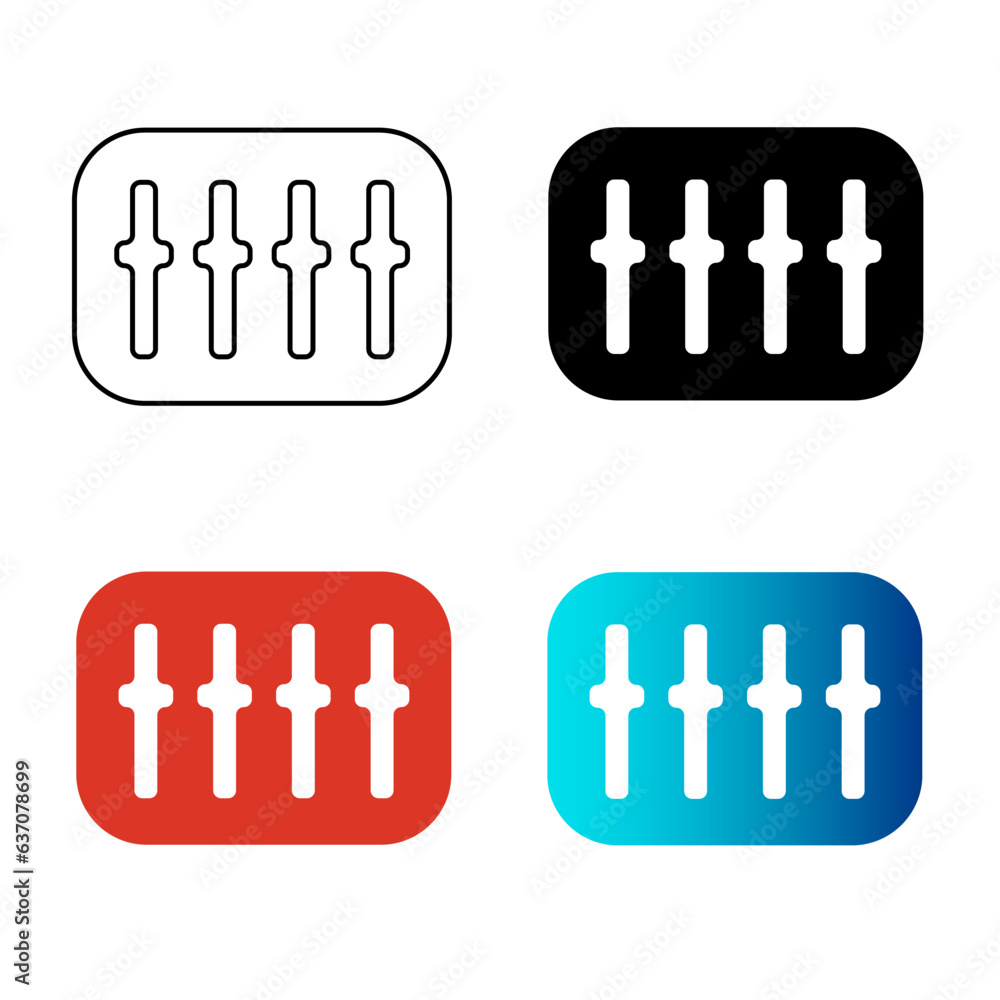Abstract Equalizer Silhouette Illustration Abstract Equalizer Silhouette Illustration