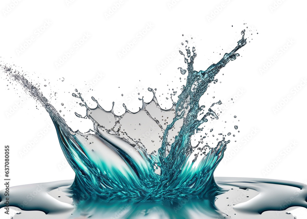 water liquid splash isolated on white background includes clipping path ...