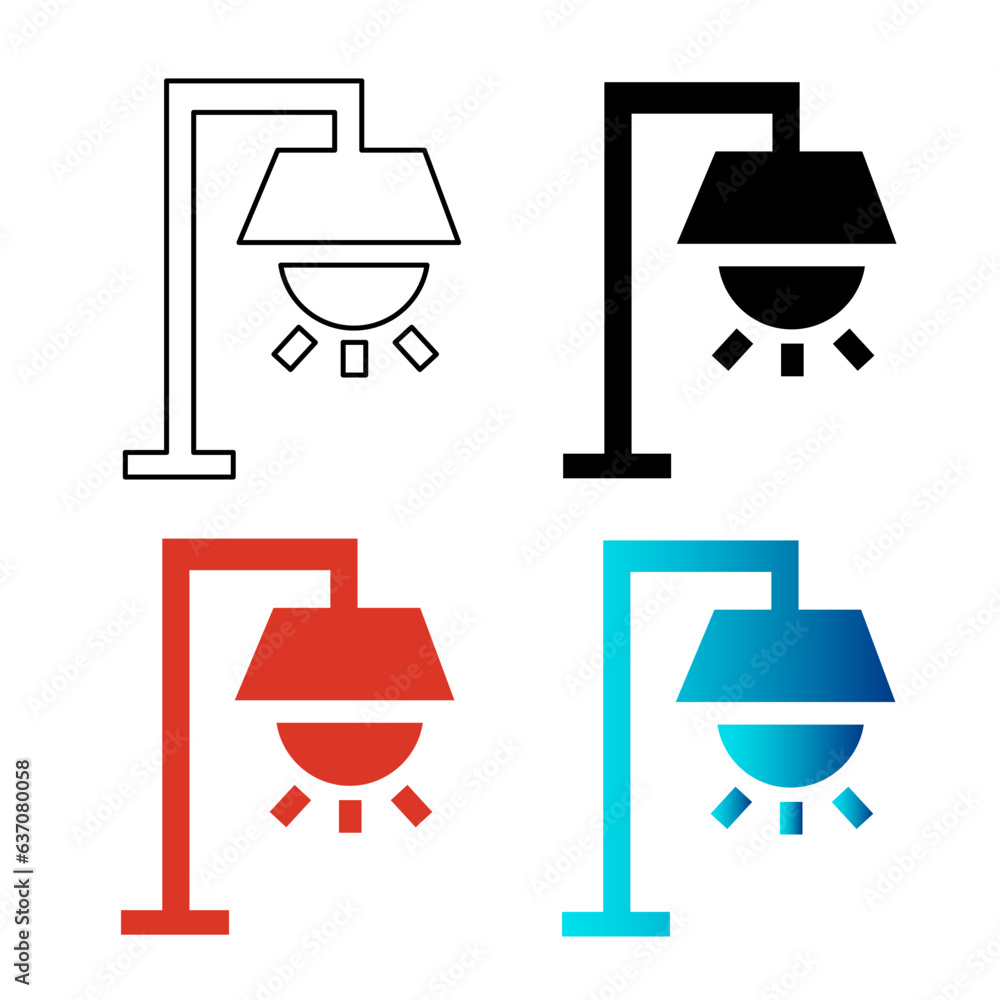 Abstract Modern Lamp Silhouette Illustration
