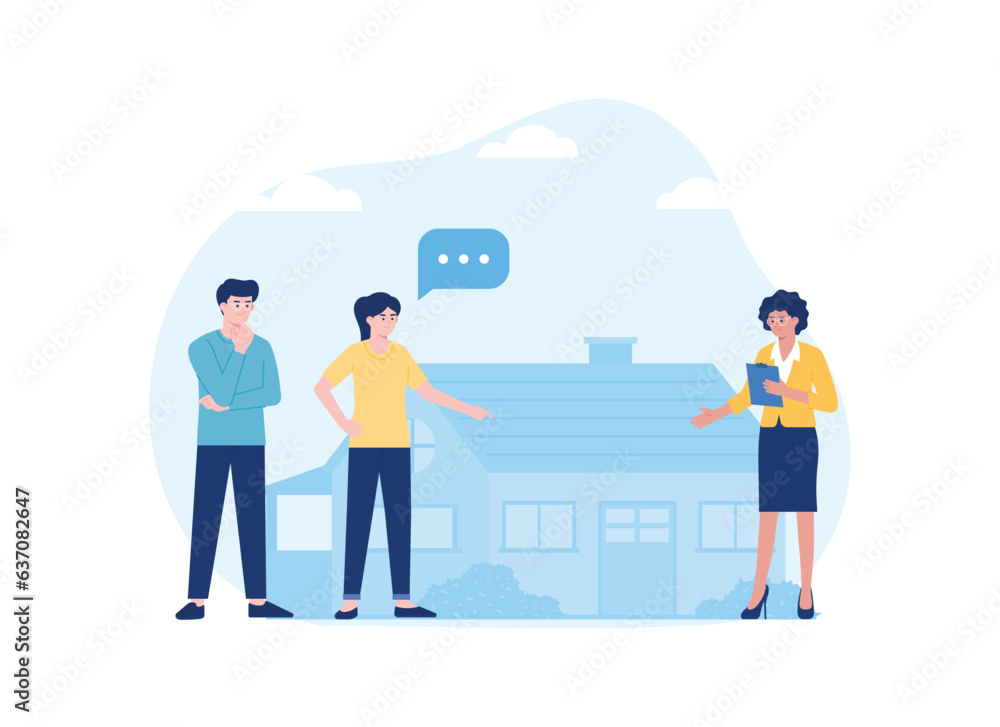 are talking about contract payments concept flat illustration
