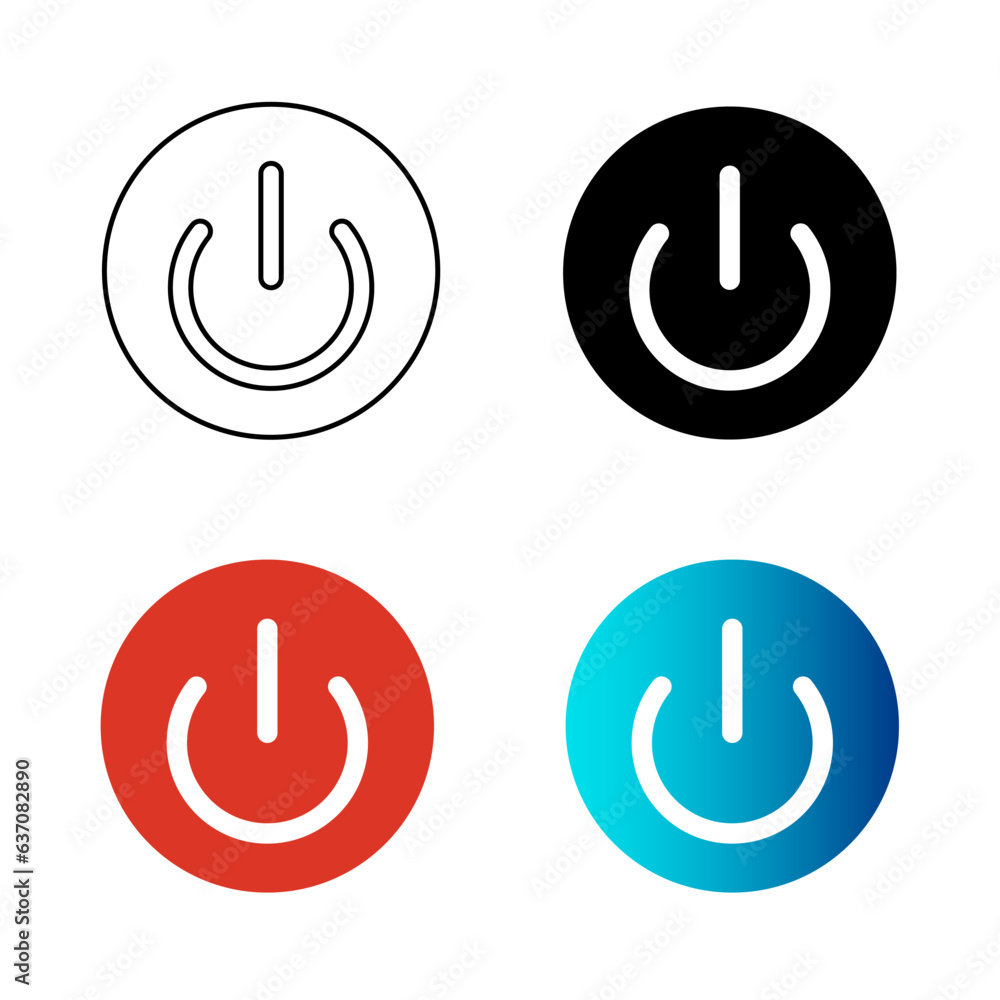 Abstract Power Off Silhouette Illustration Abstract Power Off Silhouette Illustration