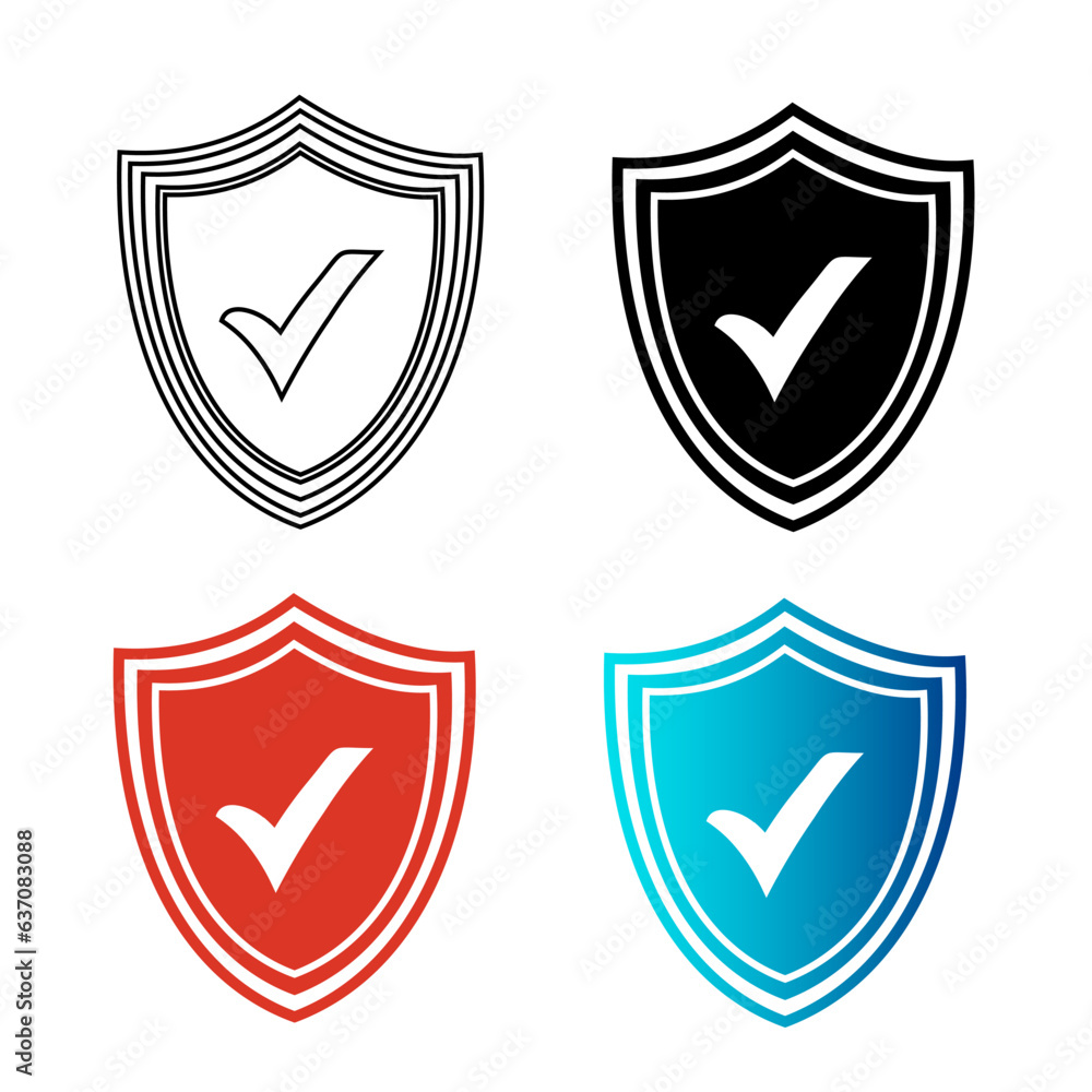 Abstract Safe Symbol Silhouette Illustration Abstract Safe Symbol Silhouette Illustration