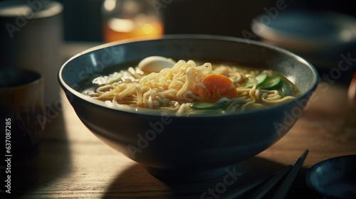 chopstick food noodle japanese vegetable ramen bowl asian meal soup.