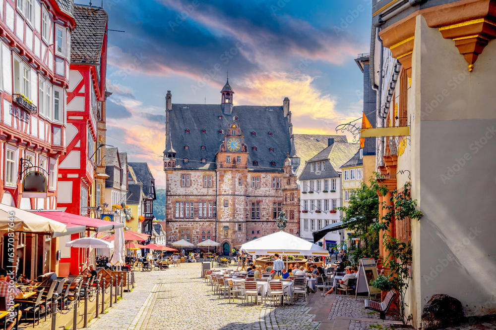 Obraz premium Altstadt, Marburg an der Lahn, Deutschland 
