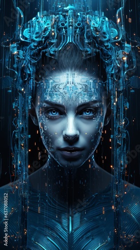 technology and futuristic sci fi digital ai business photo