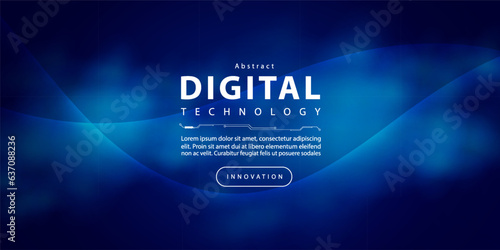 Digital technology banner green blue background concept, cyber technology circuit, abstract tech, innovation future data, internet network, Ai big data, futuristic wifi connection illustration concept