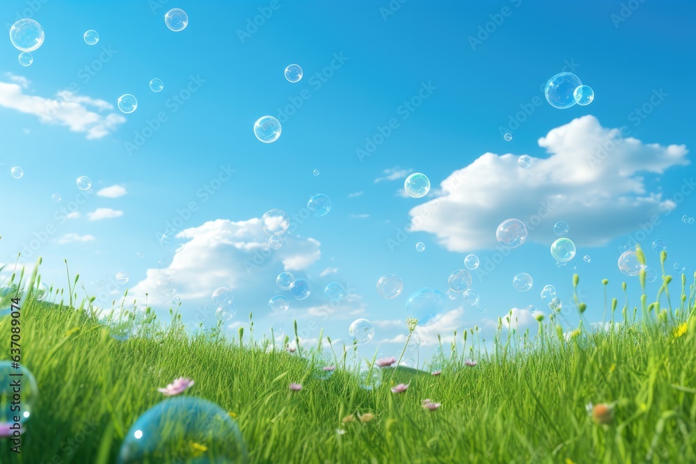 Natural grass landscape with bright sky. Natural grass landscape with bright sky.