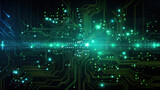 circuit board background of technology. Generative Ai