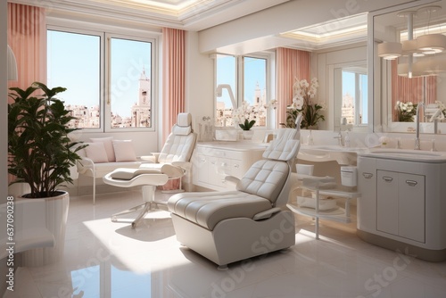 Dental clinic, White room, Cozy dental clinic.