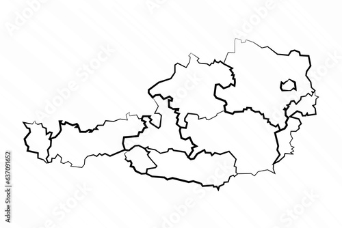 Hand Drawn Austria Map Illustration