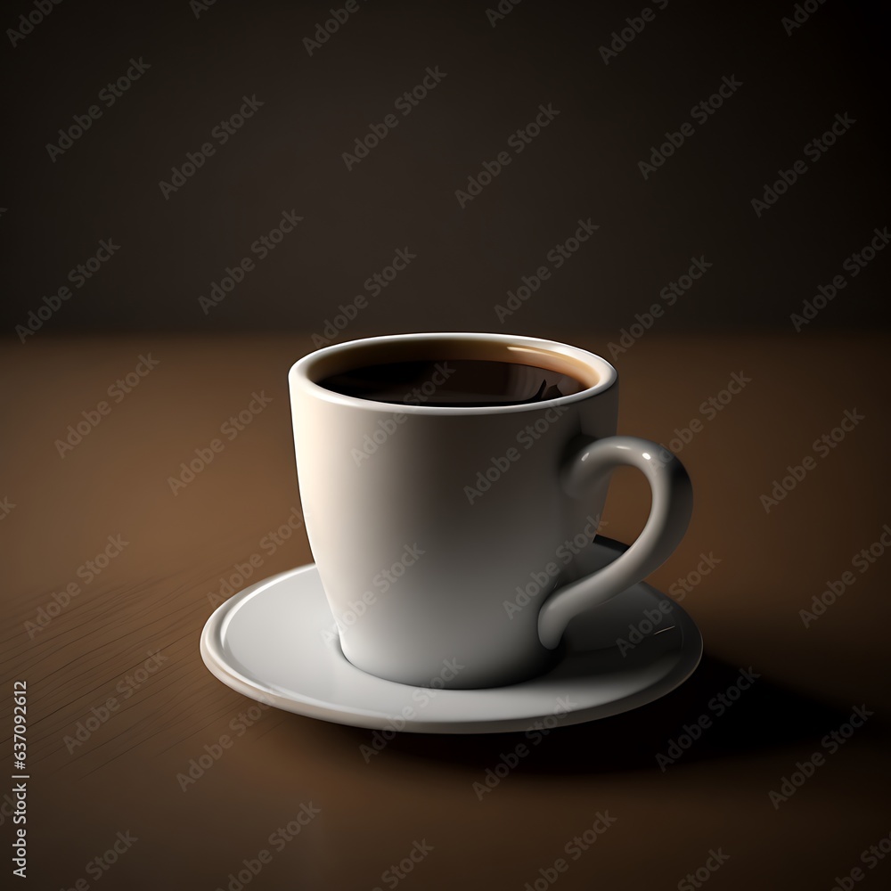 Close up Coffee Cup on Wooden Table Close up Coffee Cup on Wooden Table
