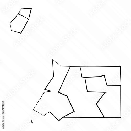 Hand Drawn Equatorial Guinea Map Illustration