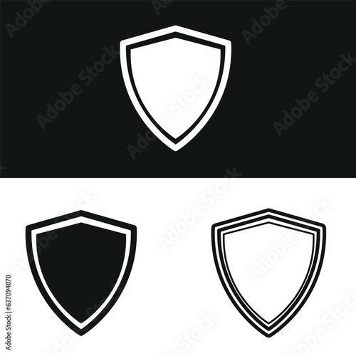 vector icon of simple forms of the Shield icon 