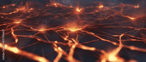 Red-flamed neural connections and neurons