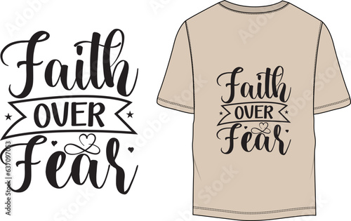 Faith over fears Cancer Awareness T-Shirt  Design
