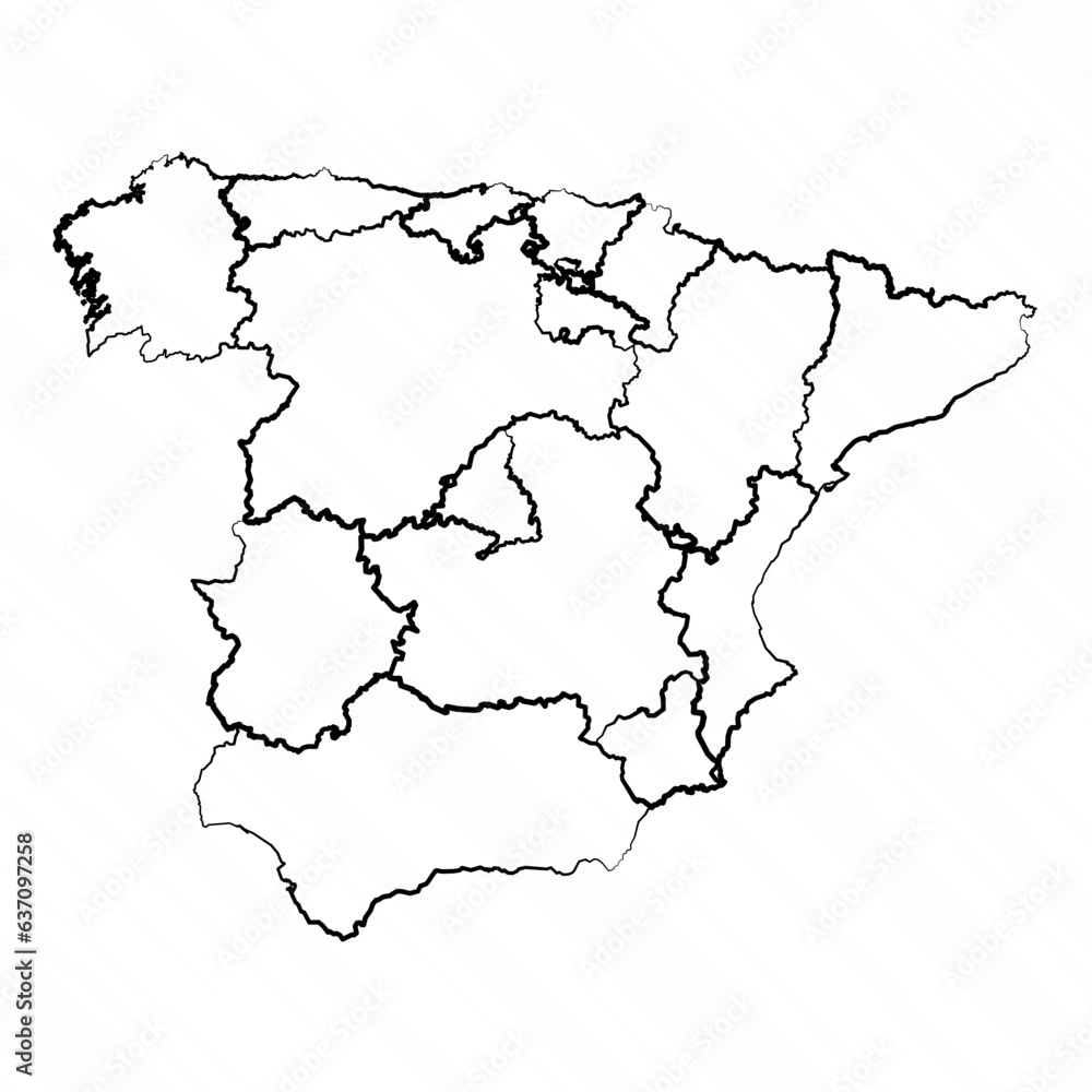 Hand Drawn Spain Map Illustration