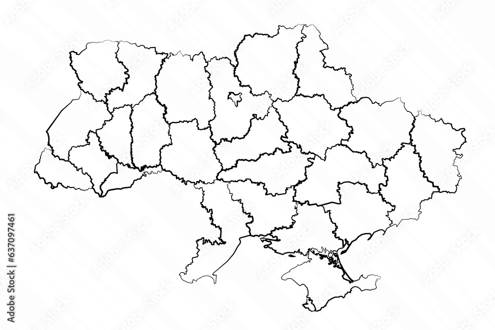 Obraz premium Hand Drawn Ukraine Map Illustration