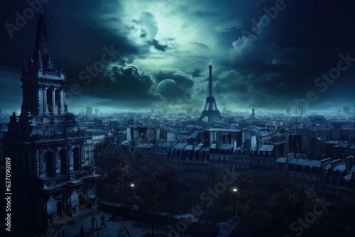 Dark Gothic Paris on Halloween