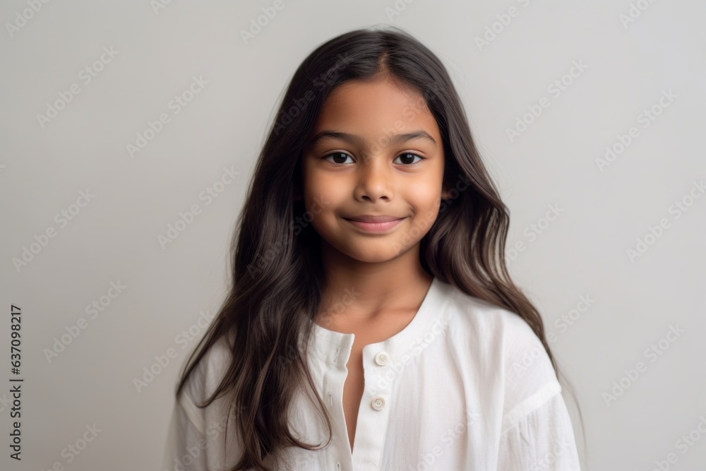 Lifestyle portrait of an Indian child female in a minimalist background Lifestyle portrait of an Indian child female in a minimalist background