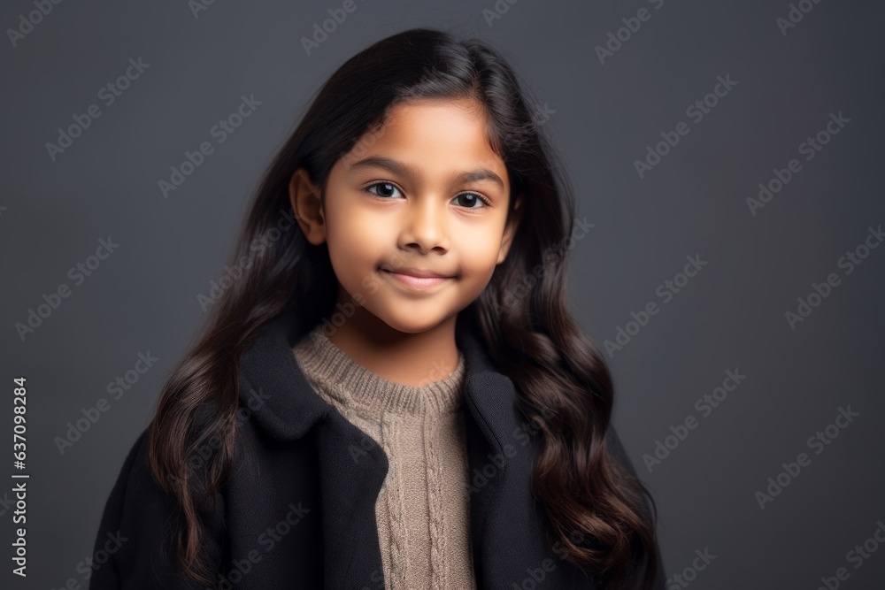 Group portrait of an Indian child female in a minimalist background Group portrait of an Indian child female in a minimalist background