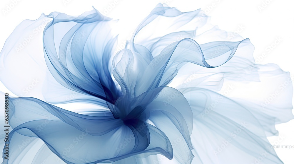 a blue and white flower is shown in this image, it looks like it is blowing in the wind. generative ai a blue and white flower is shown in this image, it looks like it is blowing in the wind. generative ai