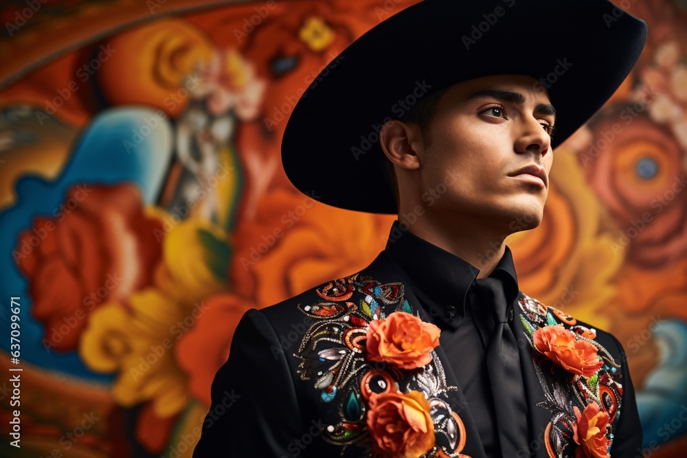 male dancer dressed in a traditional charro suit