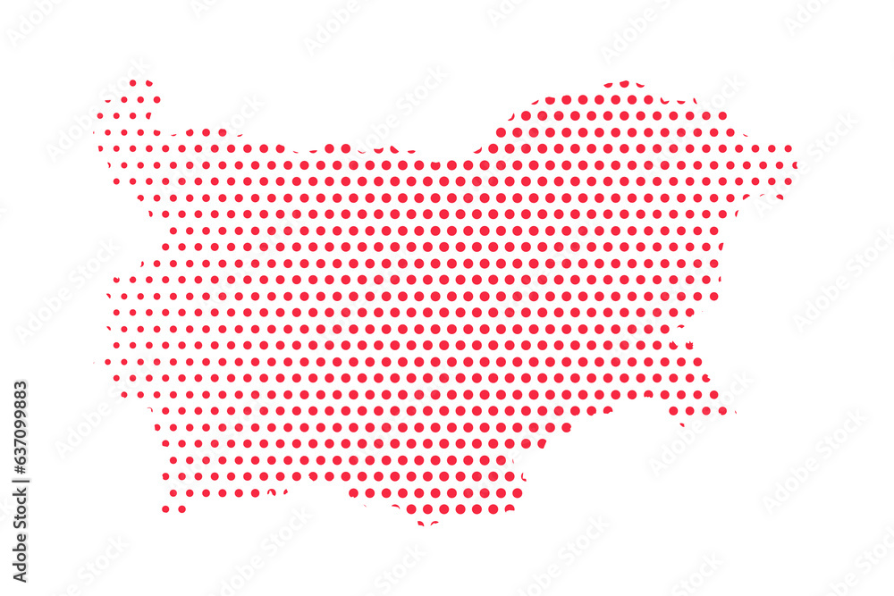 Vector Bulgaria Dotted Map Illustration