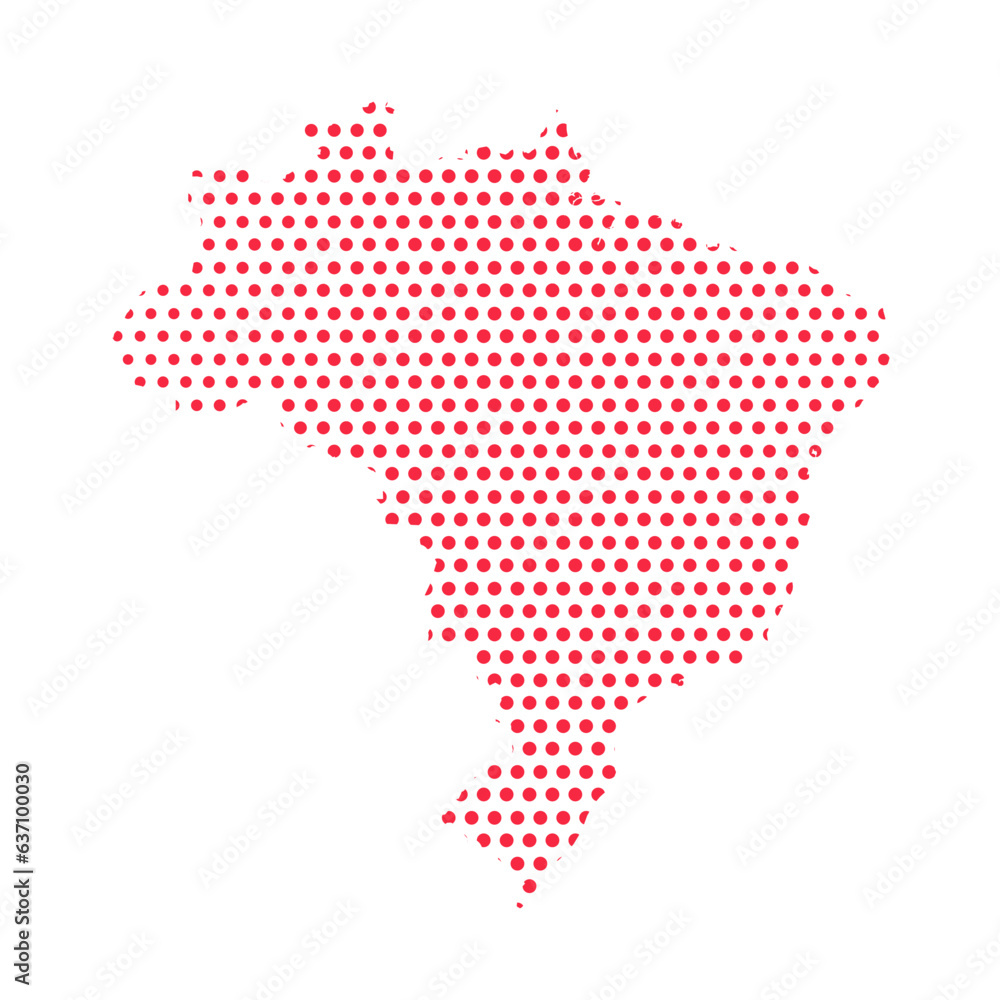 Vector Brazil Dotted Map Illustration