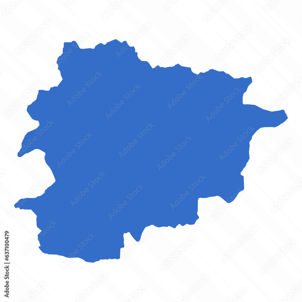 Vector Simple Map of Andorra Country