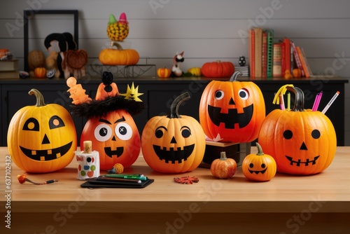 Halloween crafts of pumpkins