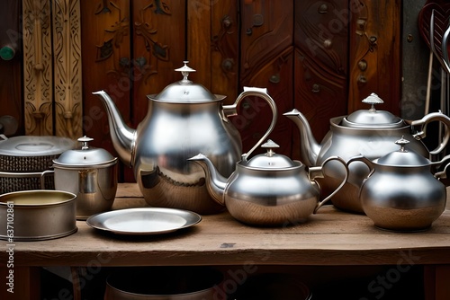 teapot and cups