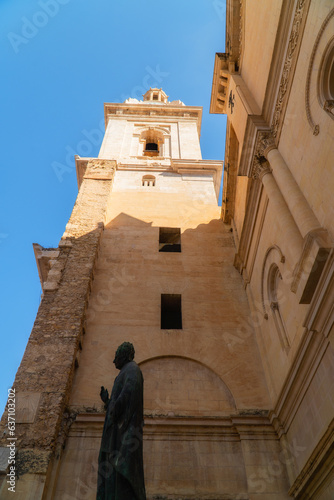 Exterior of the church of Xativa, Valencia (Spain)