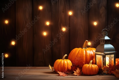 Halloween or Thanksgiving background with fresh fall