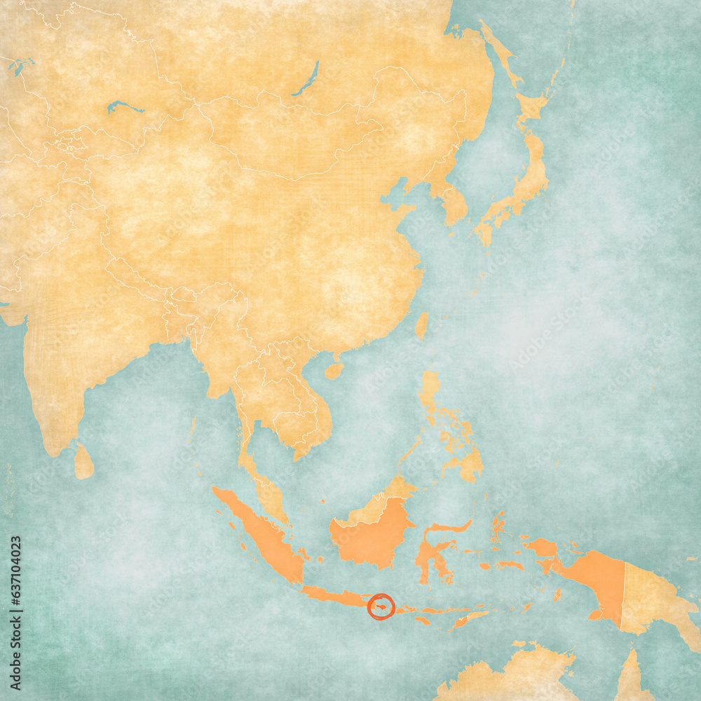 Map of East Asia - Bali, Indonesia