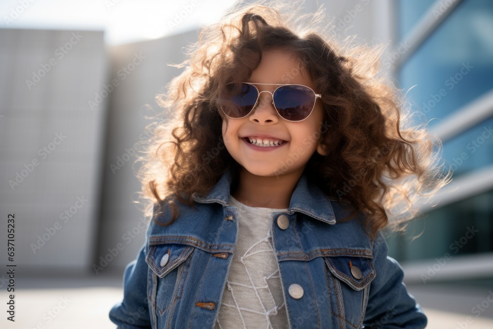 portrait of smiling little african american girl in sunglasses outdoors portrait of smiling little african american girl in sunglasses outdoors
