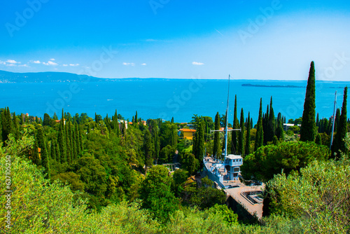 View on Garde lake from the Mausoleum of Gabriele d'Annunzio photo