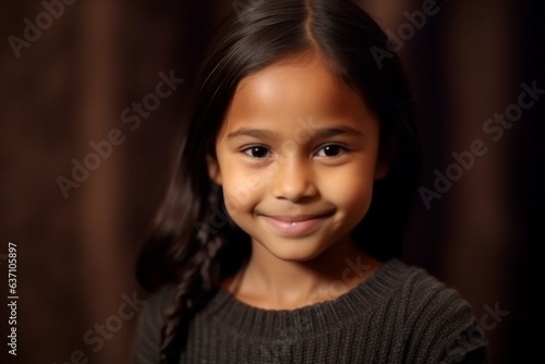 Portrait of a cute little african american girl looking at camera