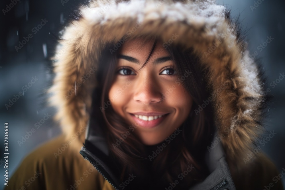 Beautiful young woman in winter clothes looking at camera with smile. Beautiful young woman in winter clothes looking at camera with smile.