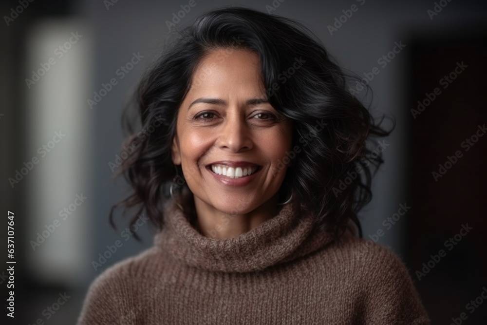 Close up portrait of a beautiful middle aged woman smiling at the camera Close up portrait of a beautiful middle aged woman smiling at the camera