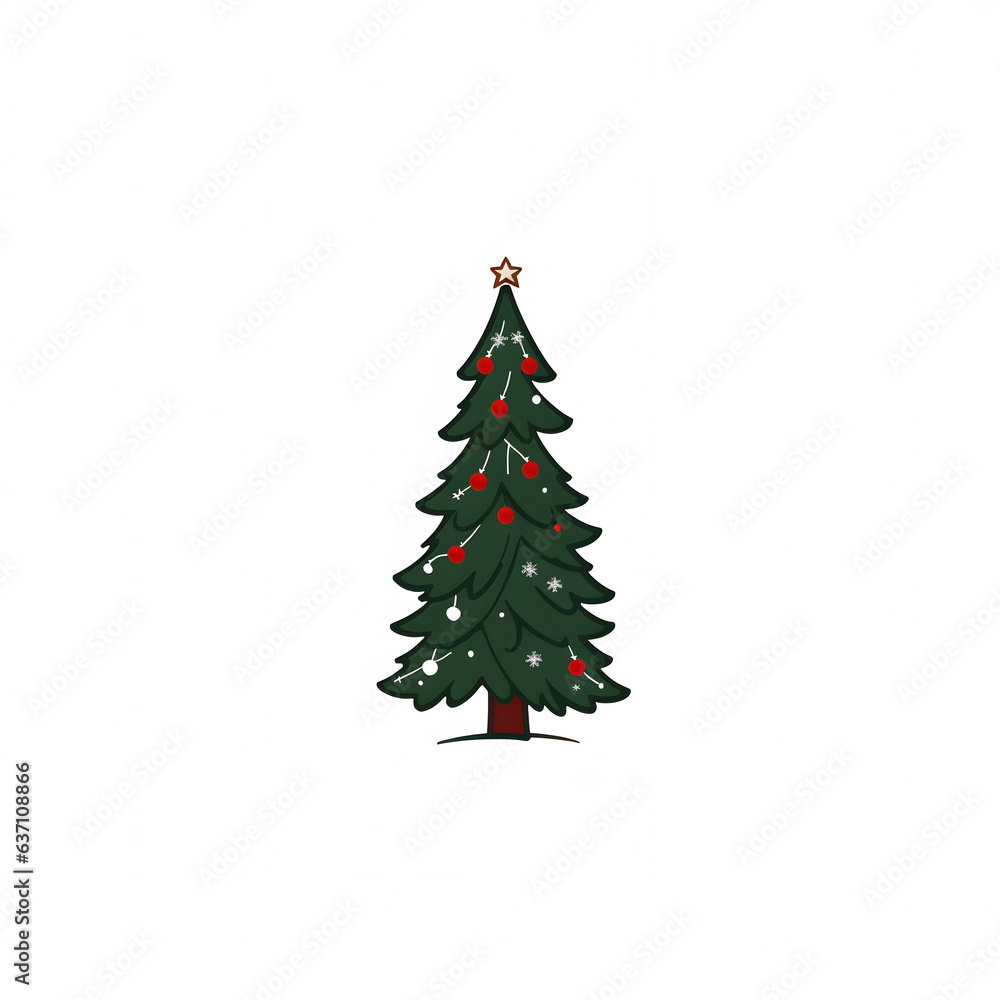 Fototapeta premium Christmas tree vector logo design