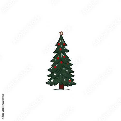 Christmas tree vector logo design