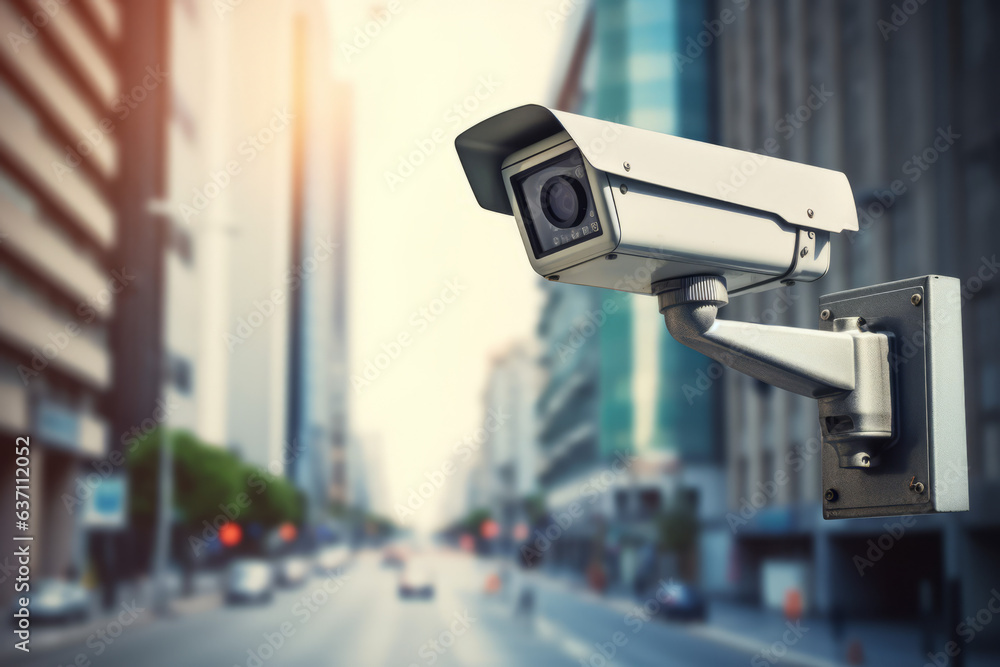 Big brother is watching you: Security camera in the city Big brother is watching you: Security camera in the city