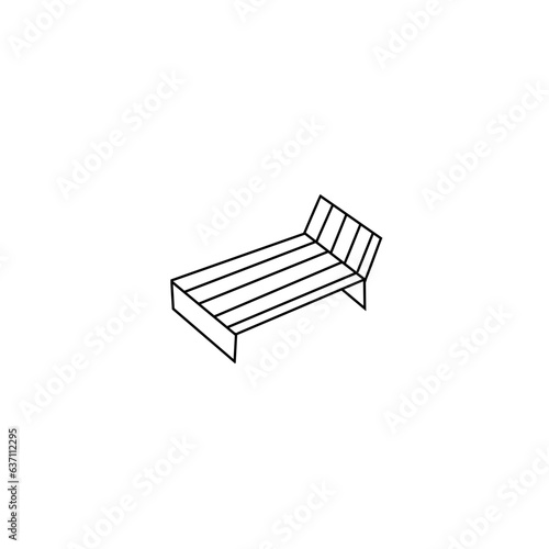 beach lounger, sketch of a vector drawing, isolated on a white background.